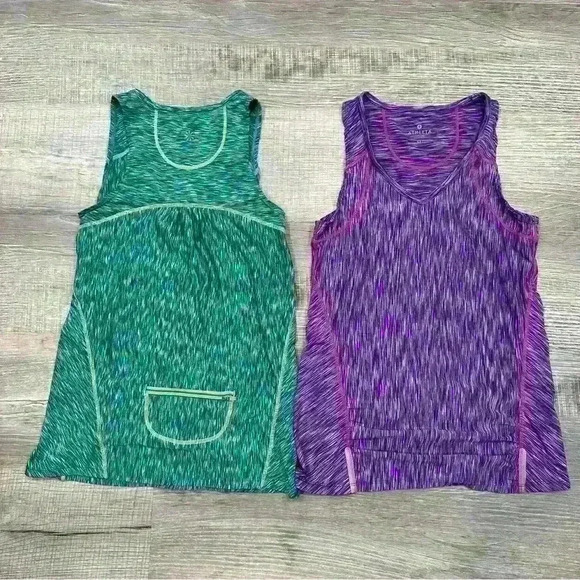 Lot Of 2 Athleta Womens Sleeveless Athletic Tank Top Size XXS - Picture 1 of 12